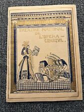 Theatre National de L'Opera Comique Paris 1925 booklet picture