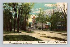 Woodstock Vermont - South Park St and Woodstock Inn Vintage Color Postcard c1906 picture