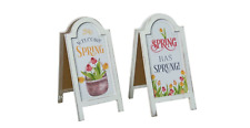 Spring Has Sprung Welcome Spring A Frame Sign Wood Floor Decor Reversible 19