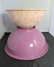 2 Confetti Splatter Melamine Mixing Bowls TEXAS WARE & BROOKPARK picture