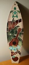 HONU BAR Turtle Ukulele Coconut Tropical Drink Sign Tiki Beach Surfboard Decor picture