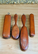 Antique Vintage Wooden Clothes Shoes Brushes x 4 picture