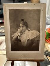 Antique Cabinet Card Photograph Beautiful Fashionable Young Woman      NJ picture