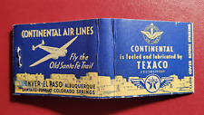 1930's  Continental Air Is Fuled By Texaco Gas 