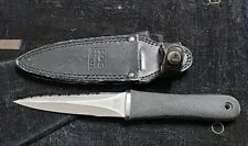 SOG Seki Japan S14 Pentagon Fixed Blade Boot Knife Dagger With Leather Sheath NM picture