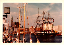 USS Constellation Naval Ship at Inner Harbor Baltimore Maryland 1977 Kodak Photo picture