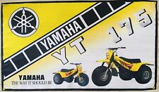 Yamaha YT 175 ATV S ATC FLAG BANNER 1986 MAN CAVE GARAGE huffy torex atv Tri Z picture