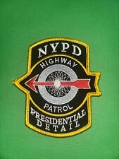 NYPD Highway Patrol Presidential Detail Patch. New Mint Cond. picture