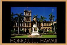 Honolulu Hawaii HI King Kamehameha Statue Unified Hawaiian Islands Postcard picture