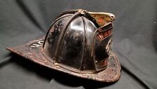 Vintage Cairns & Brothers Leather Fire Helmet Waukegan Illinois F-D  Size 6 3/4 picture