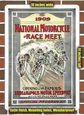 Metal Sign - 1909 National Motorcycle Race Indianapolis- 10x14 inches picture
