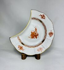 Herend Crescent Salad Plate in Chinese Bouquet Rust picture