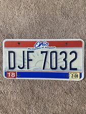 2008 Ohio License Plate - DJF 7032 - Nice picture