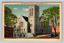Brookville PA First Methodist Episcopal Church Linen Pennsylvania c1953 Postcard picture