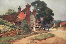 The Inn at Hatfield - Sussex - Antique Print 1906 picture