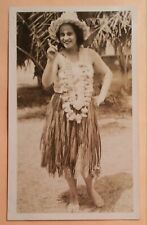 1940's Sassy Hula Girl Grass Skirt Leis TH Hawaii picture