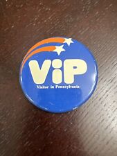 VIP Visitor In Pennsylvania Vintage Pin Button Pin back picture