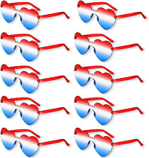 10Pcs 4Th of July Glasses Fourth of July Decorations Heart Shaped Sunglasses Rim picture