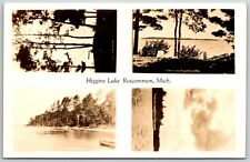 RPPC Higgins Lake, Roscommon, Michigan Multi View - Postcard picture