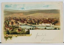 Gruss aus Hamelin General View c1899 Litho Postcard I1 picture