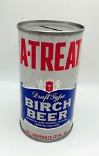 A-Treat Draft Type Birch Beer Tin Can Bank - Vintage picture