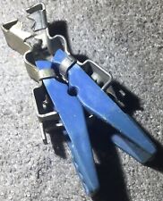 Vintage General Electric General Cement Metal Plastic Blue Gator Clip picture