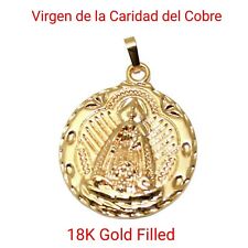 Virgen de la Caridad del Cobre 18k Gold Plated Pendant with 20 inch Chain 🇨🇺 picture