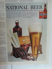 1961 NATIONAL BEER vintage print ad picture