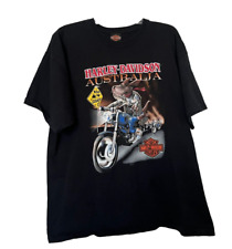 Vintage Harley Davidson Men's T-Shirt Australia Roo Country 1997 Black Size XL picture