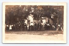 Postcard RPPC Real Photo Unknown Family Reunion Church Gathering? 1910 attire picture
