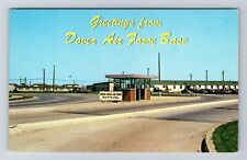 Dover DE-Delaware, Dover Air Force Base, Main Gate, Antique Vintage Postcard picture