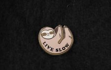 live slow cute sloth pin picture