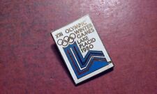 1980 XIII OLYMPIC WINTER GAMES LAKE PLACID NEW YORK NY Brooch PIN Rectangular picture