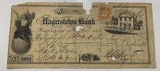 Vintage 1866 Hagerstown Bank Boone County Iowa Cancelled Check picture