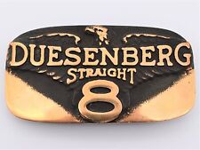 Solid Brass Duesenberg Straight 8 Solid Brass Vintage Belt Buckle picture