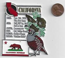 CALIFORNIA  STATE MONTAGE FACTS MAGNET SACREMENTO, Quail, Golden State picture