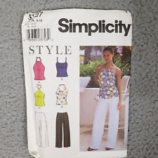 Simplicity 9107 Sewing Pattern Misses 6-16 Style Knit Tops Halters Pants UNCUT picture