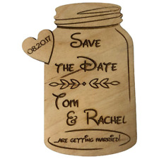Customized Save the date magnets for Your Special Day, wooden laser engraved picture