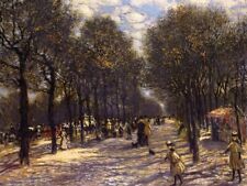 art Oil Jean-francois-Raffaelli-Lane-of-Trees-on-the-Champs-Elysees canvas picture
