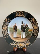 Antique 1862 Hand Painted Imperial Russian Porcelain Military Plate picture