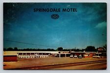 Springdale Motel Restaurant Arkansas Pool Old Cars AAA Advertising Bursheen PC picture