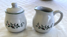 Royal Seasons Holly Berry Pattern, Covered Sugar Bowl, Creamer Set RN4 Christmas picture