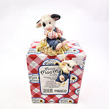 Vintage Enesco Marys Moo Moos Hanging Out with Moo Figurine 1997 with Box picture