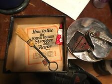 Vintage 1920s Kriss Kross Stropper Razor Blade Sharpener w/ Box picture