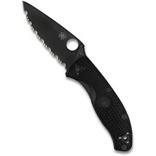 Spyderco Tenacious Lightweight Folding Knife Black on Black 3.39
