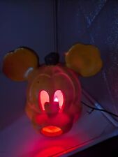 Vintage 1999 Disney Mickey Mouse Halloween Pumpkin Lighted Blow Mold Paper Magic picture