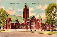 First Baptist Church, Meridian, Mississippi - Postcard picture