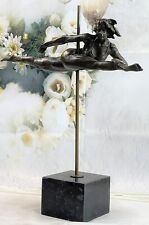 Art Deco / Contemporary Olympian / Gymnast /Nude Female Bronze Statue Sculpture picture