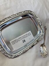 Oneida Silver Serving Dish & Spoon 8 Inch Cranberry Original Box Never Used picture