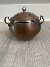 Vintage Brass/Copper Potpourri Simmering Pot with Lid picture